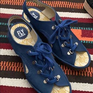 Cobalt Blue PeepToe  Shoes by Fly London Brand New